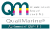 Logo QualiMarine, label de traitement de l'aluminium en bord de mer