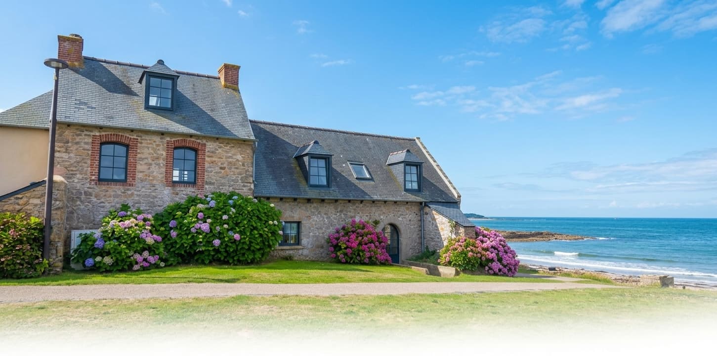Maison bretonne équipée de menuiseries Finestra